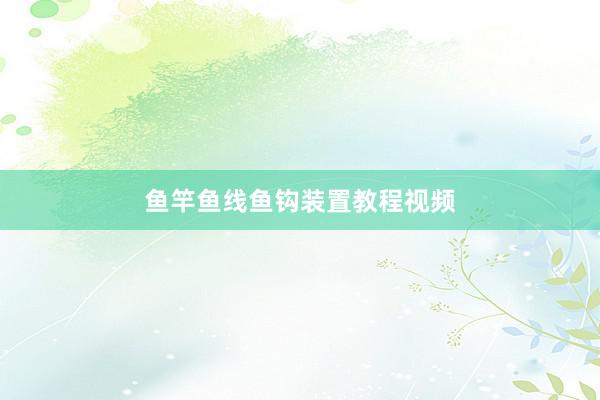 鱼竿鱼线鱼钩装置教程视频
